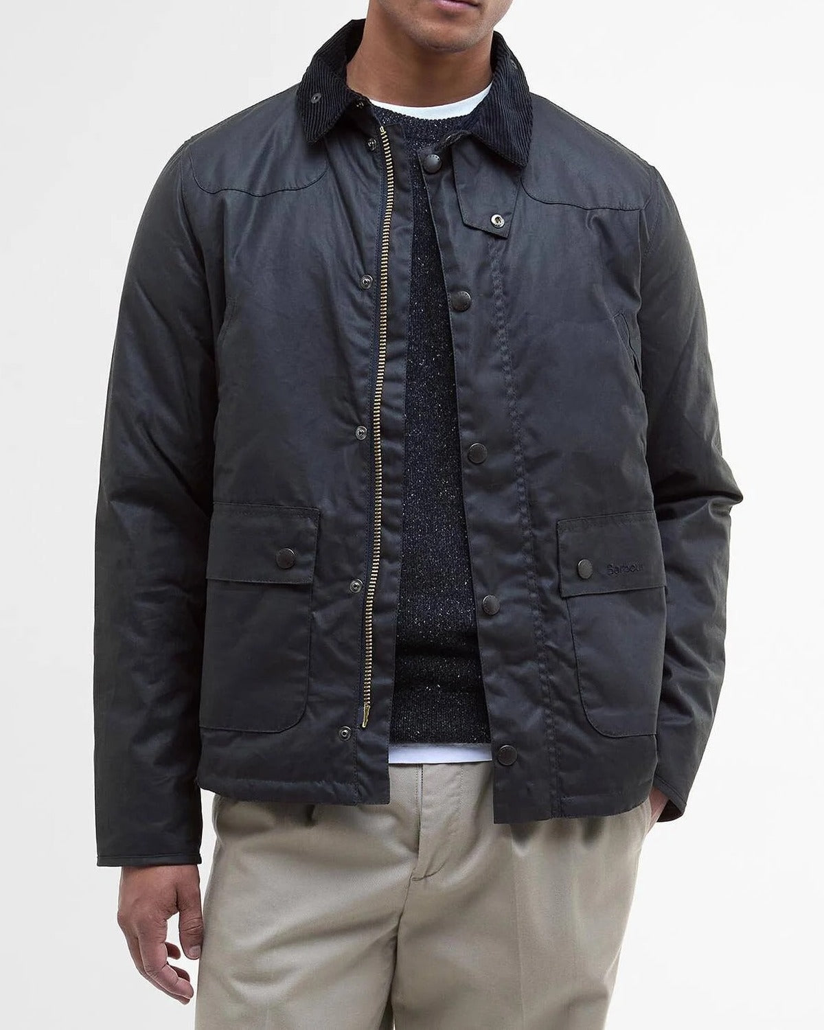 BARBOUR Giacca Uomo Reelin Wax-Classic Navy