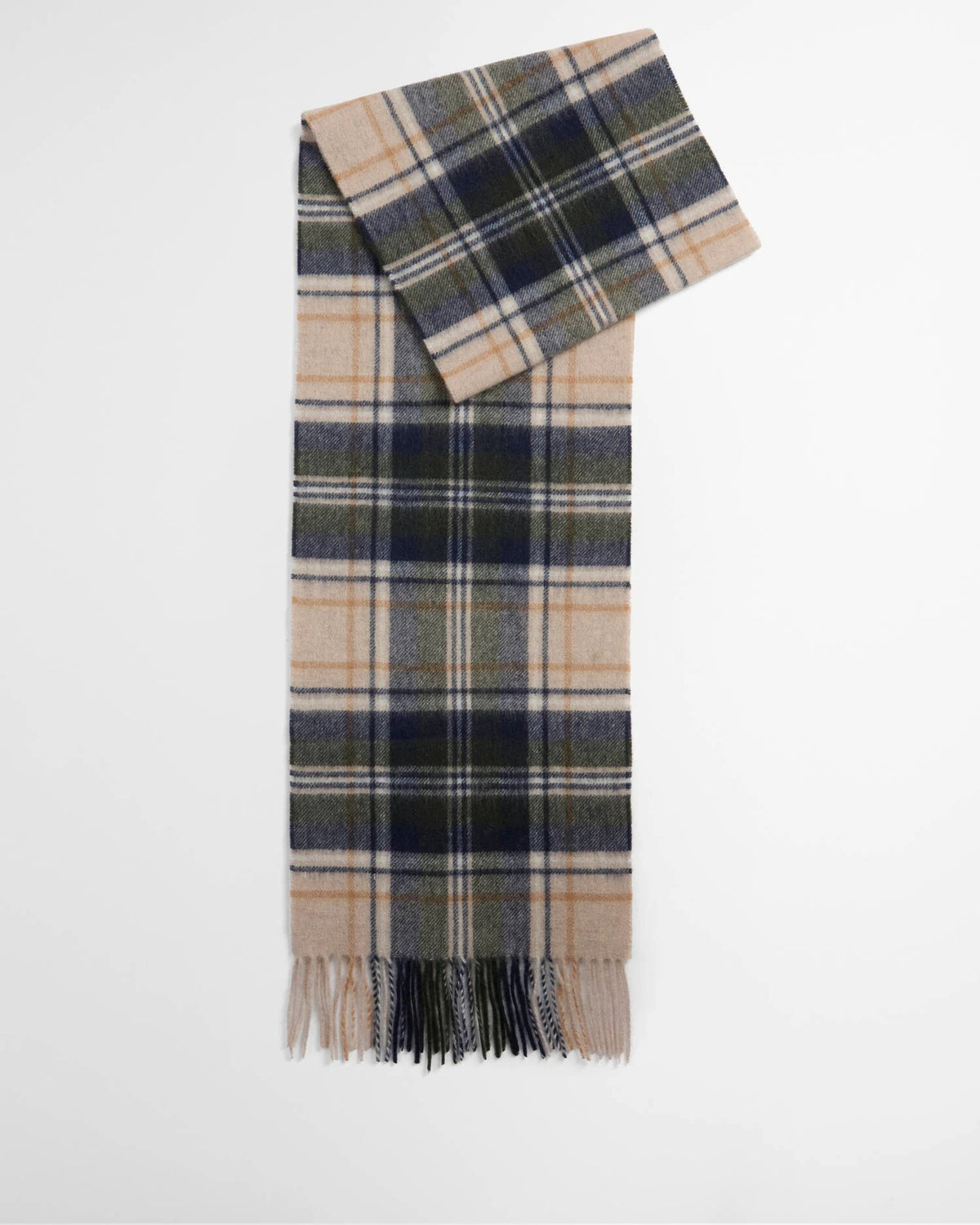 BARBOUR Sciarpa Uomo NEW CHECK TARTAN-Sand Beige Plaid