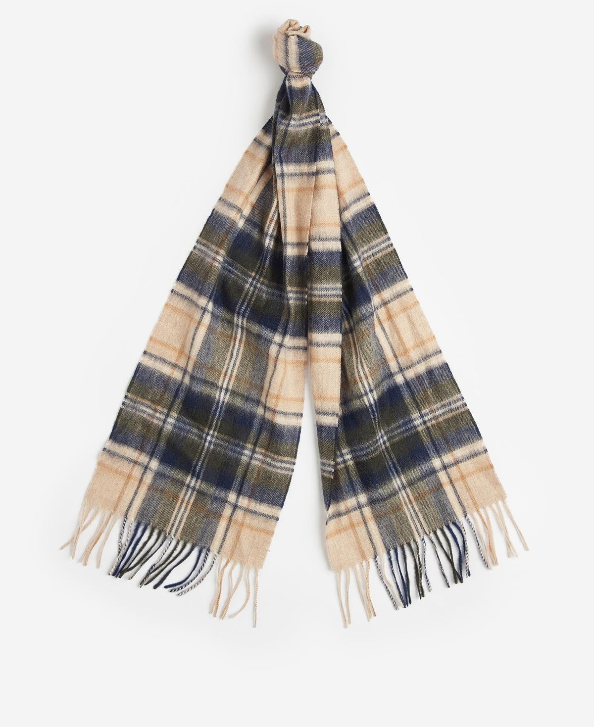 BARBOUR Sciarpa Uomo NEW CHECK TARTAN-Sand Beige Plaid