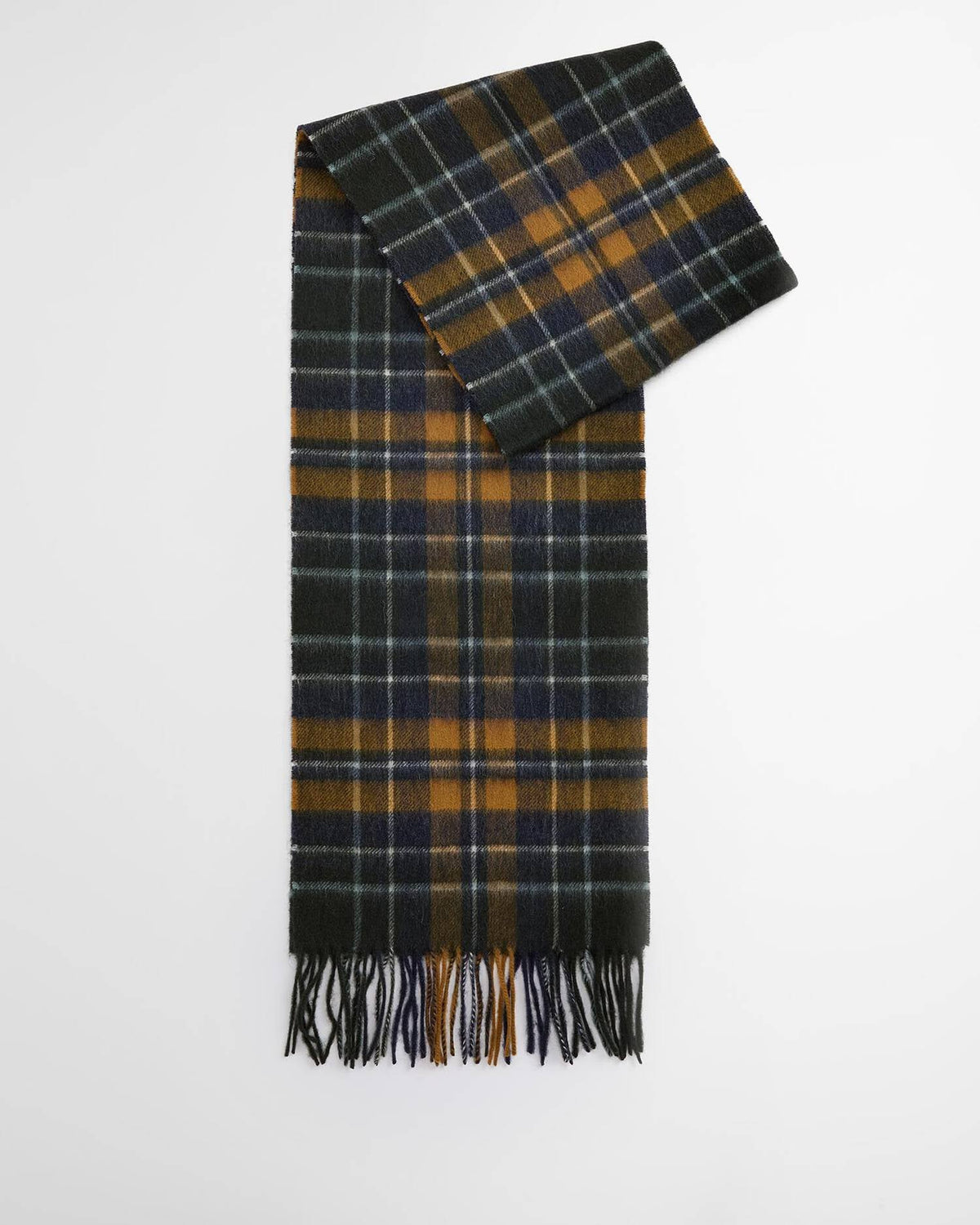 BARBOUR Sciarpa Uomo NEW CHECK TARTAN-Forest Bronze Brown