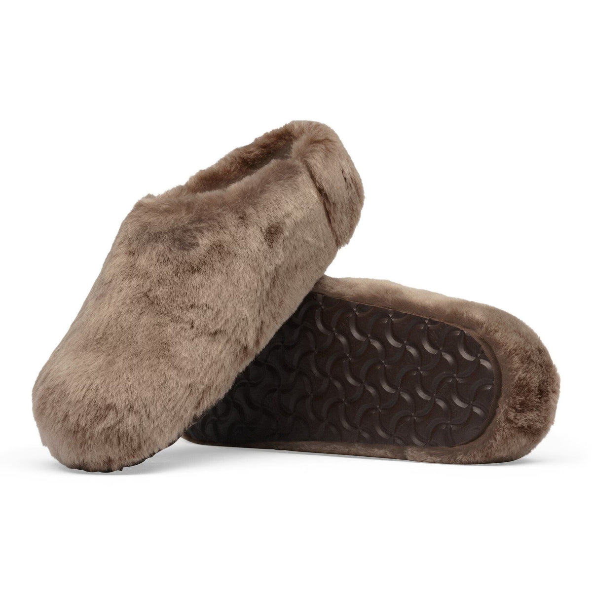 BIRKENSTOCK Ciabatta Unisex AMSTERDAM WRAPPED SHEARLING-Gray Taupe
