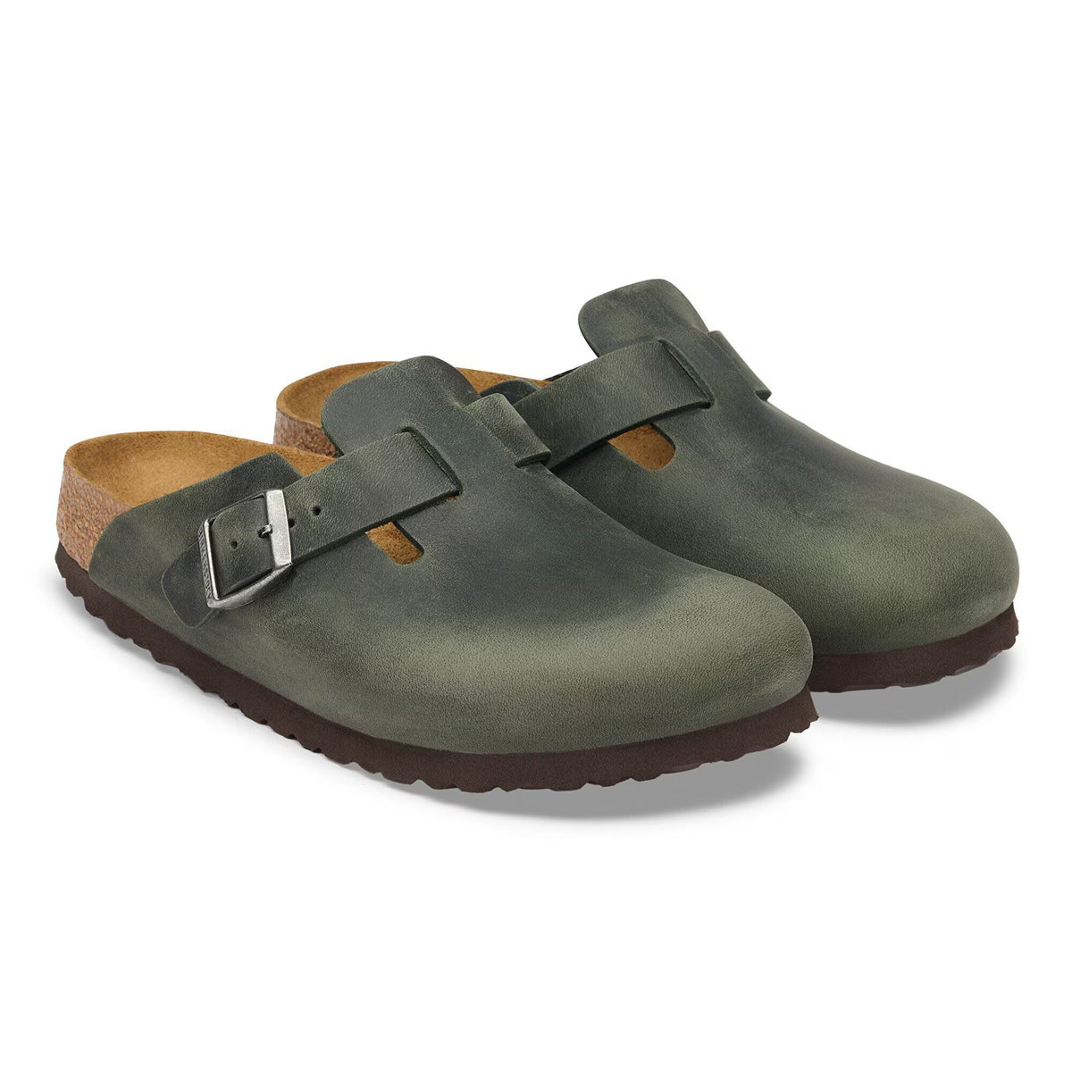 BIRKENSTOCK Ciabatta Uomo Boston Oiled Leather-Thyme