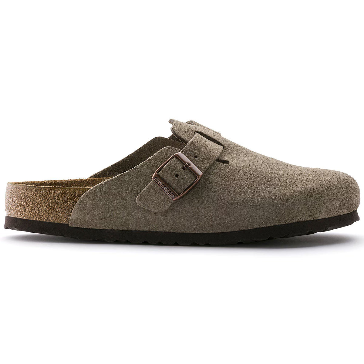 BIRKENSTOCK Ciabatta Unisex BOSTON SFB SUEDE-Taupe