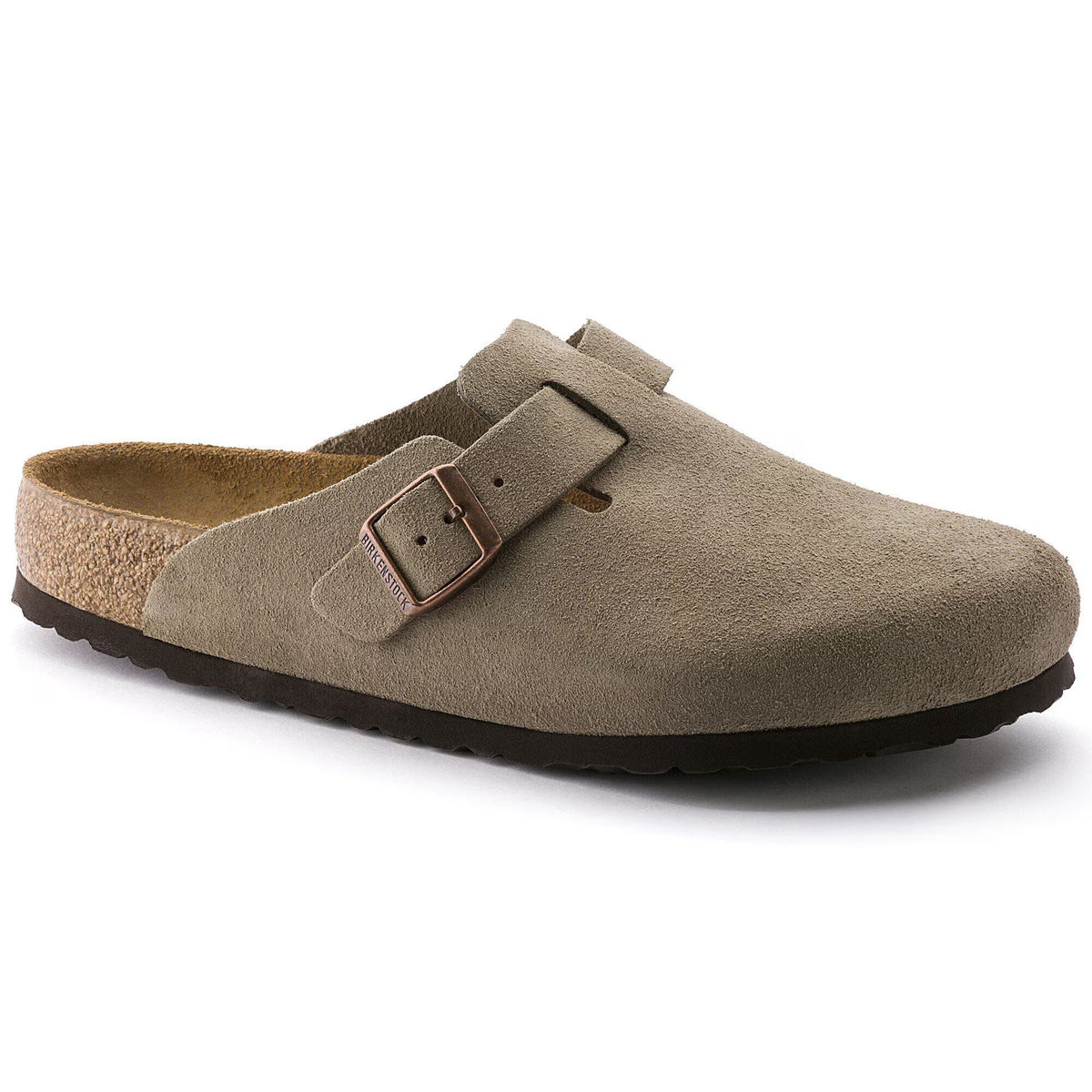 BIRKENSTOCK Ciabatta Unisex BOSTON SFB SUEDE-Taupe