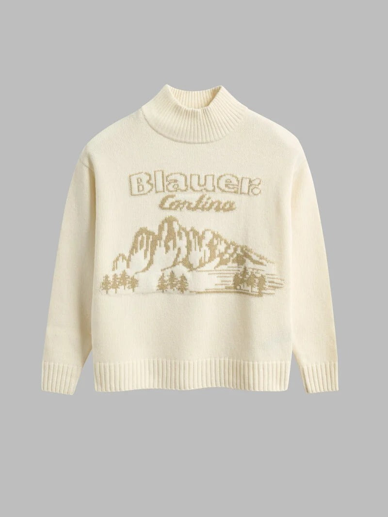BLAUER Maglione Donna CORTINA FANESY-Bianco