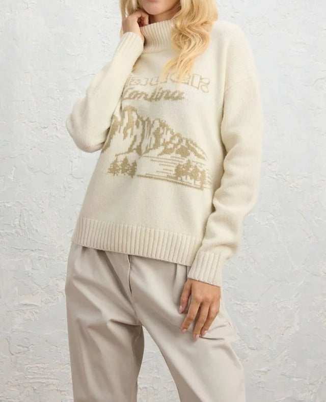 BLAUER Maglione Donna CORTINA FANESY-Bianco