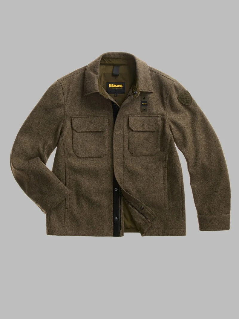 BLAUER Giacca Camicia Uomo HAWTHORNE-Verde Oliva