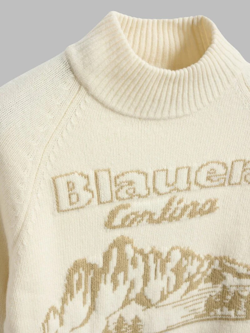 BLAUER Maglione Uomo PIANOZEY-Bianco