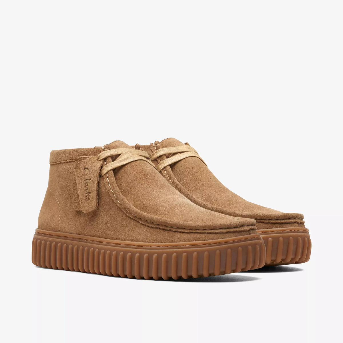 CLARKS Scarpa Uomo TORHILL HI SUEDE-Sand