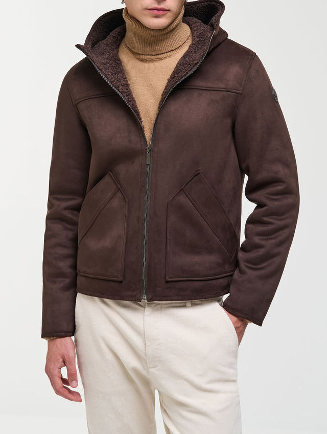 COLMAR Giacca Uomo Camoscio-Marrone Black Coffee