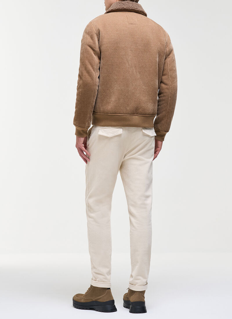 COLMAR Giacca Uomo Bomber Velluto-Beige Marrakech