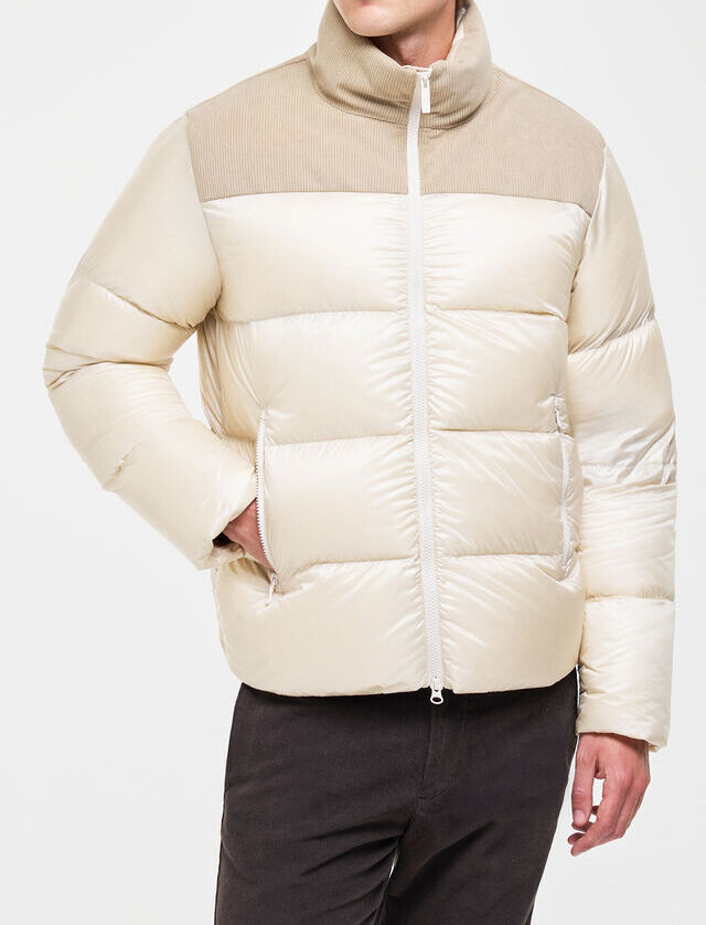 COLMAR Piumino Uomo Inserti Velluto DANDY-Biano Nude