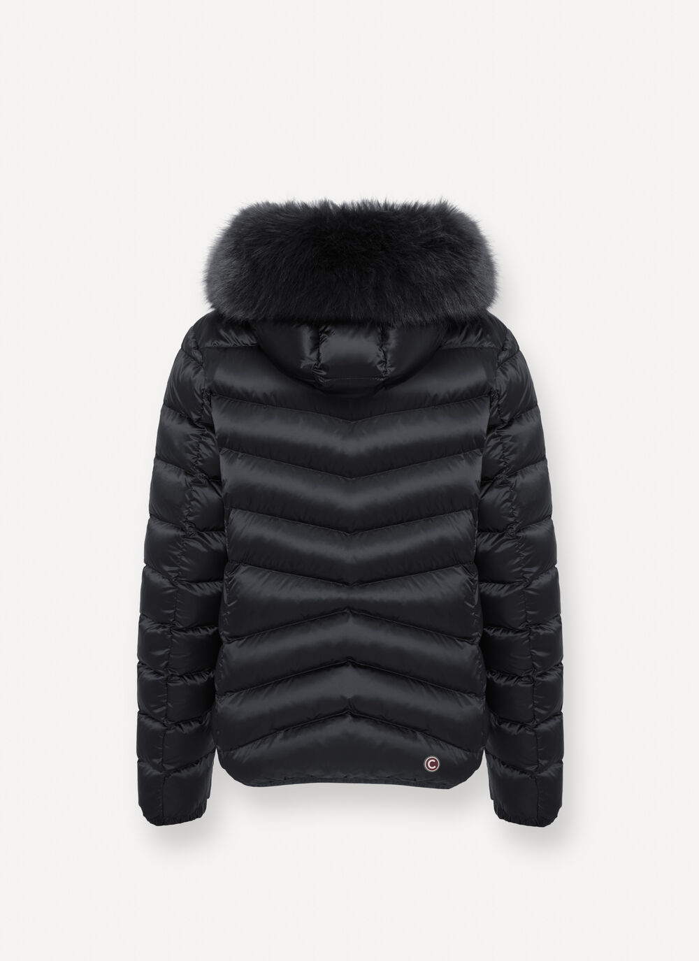 COLMAR Piumino Donna Icon Cappuccio Ecopelliccia-Black