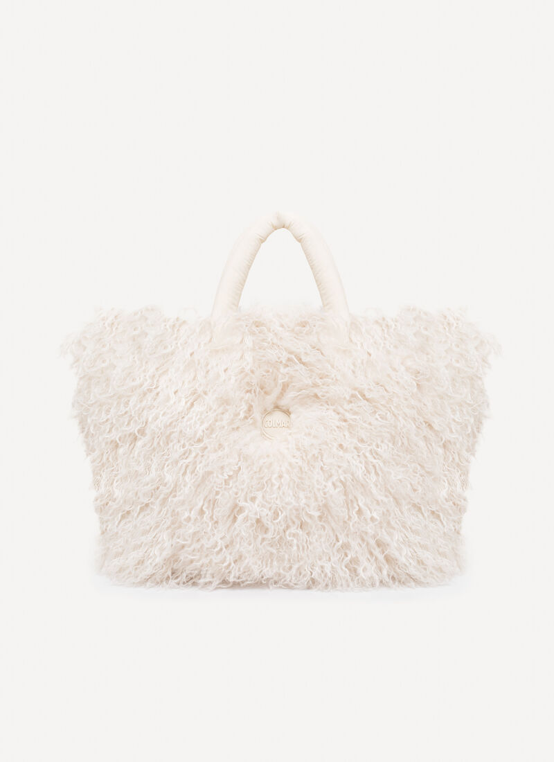 COLMAR Borsa a Mano Ecopelliccia-Bianco Tofu