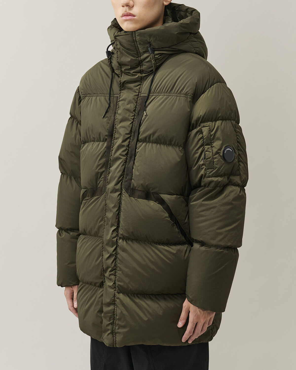 C.P. COMPANY Piumino Uomo Nycra-R Lens Long-Ivy Green