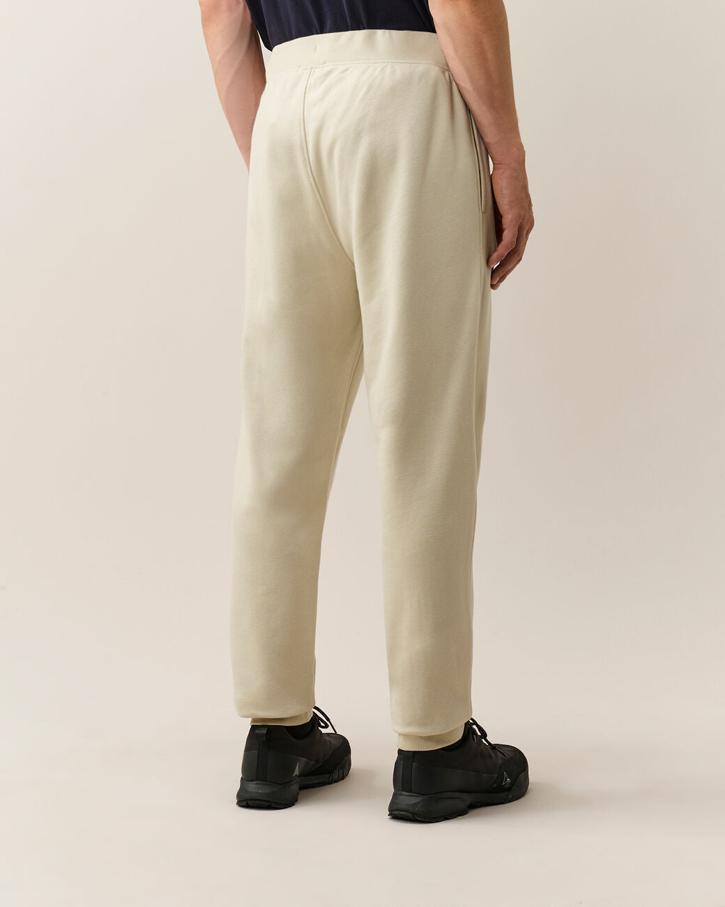 C.P. COMPANY Pantalone Uomo Diagonal Raised Fleece Lens-Silver Birch