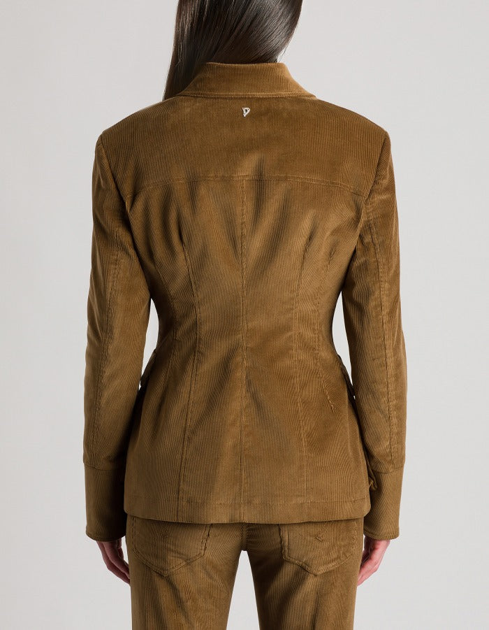 DONDUP Giacca Donna Velluto Stretch-Cammello