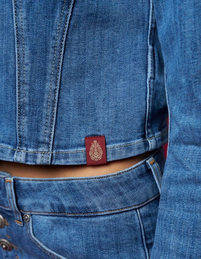 DONDUP Giacca Donna Denim Stretch-Blu