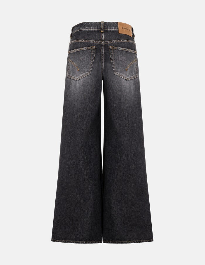 DONDUP Jeans Donna MARLEN Wide Leg-Nero
