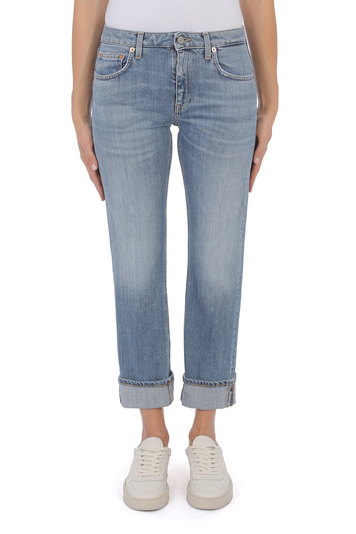 DONDUP Jeans Donna COCO Slim-Blu Chiaro