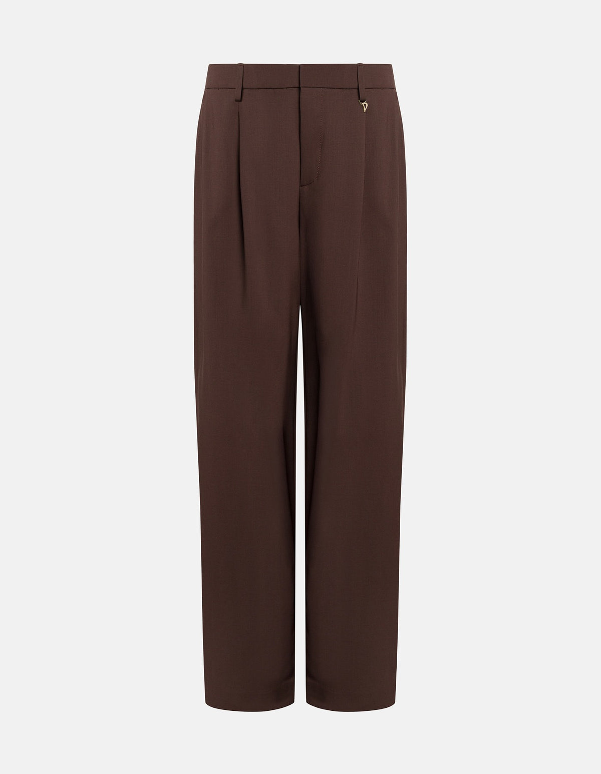 DONDUP Pantalone Donna Lia Wide Leg-Cioccolato