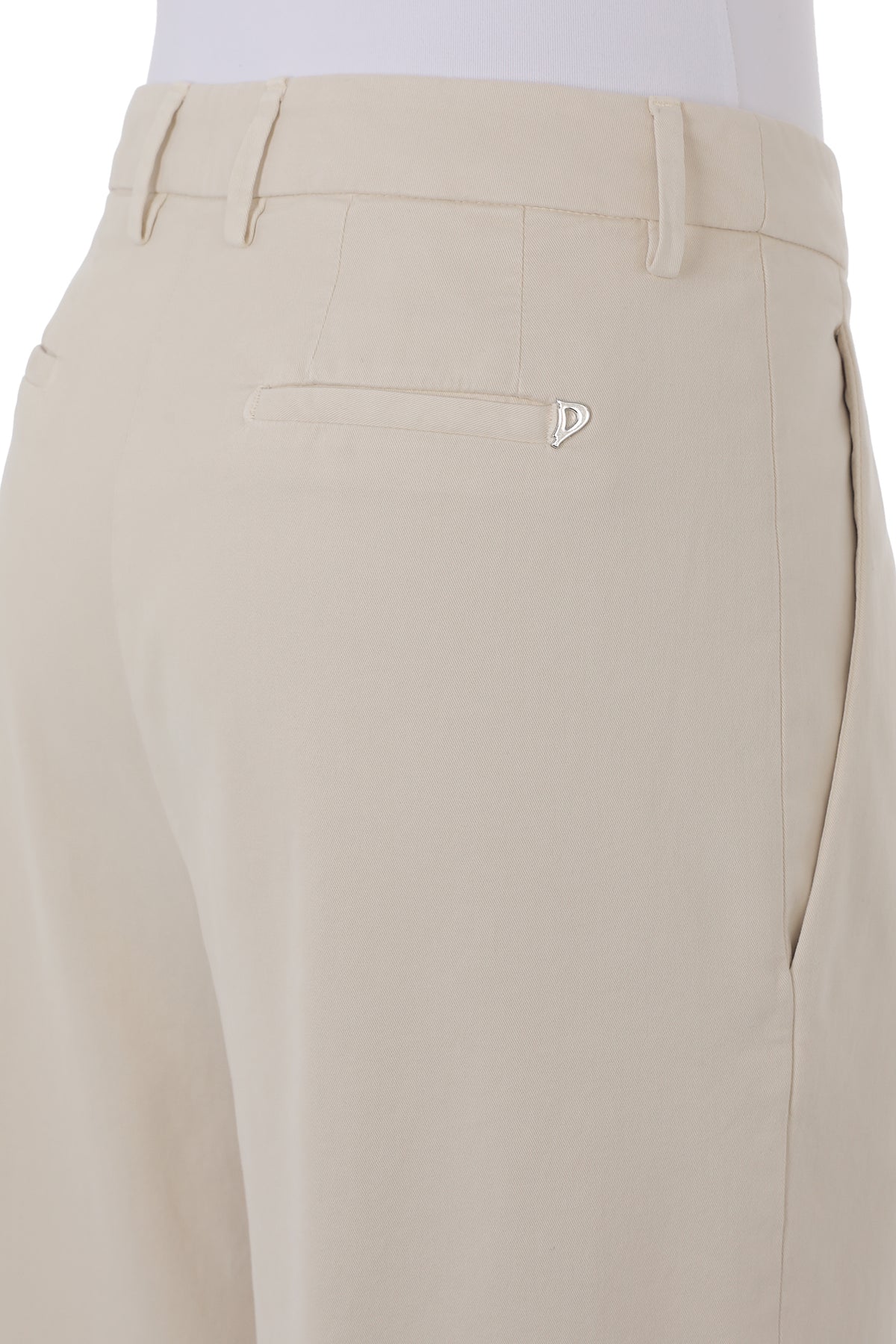 DONDUP PANTALONE DONNA ELOISE WIDE LEG-Avorio