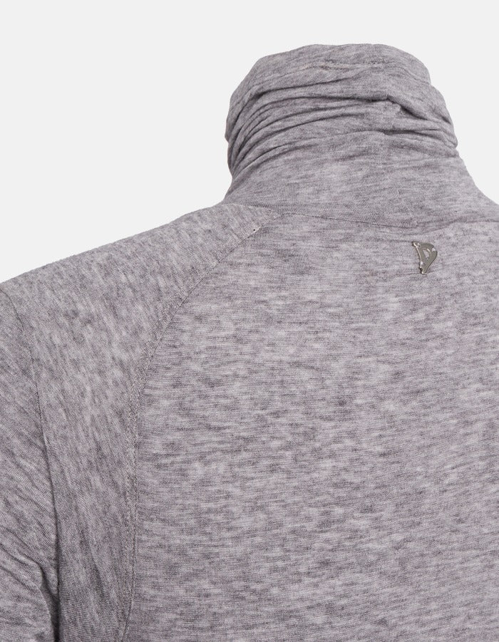 DONDUP Maglia Donna Dolcevita Modal Lana-Grigio
