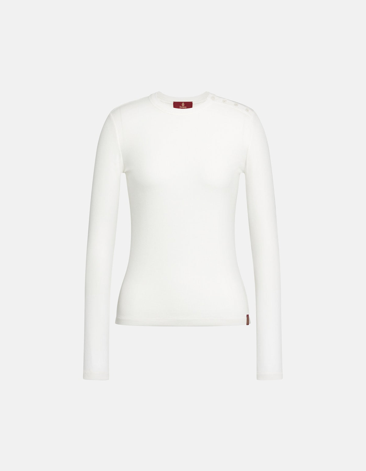 DONDUP Maglia Donna Viscosa Costine-Bianco