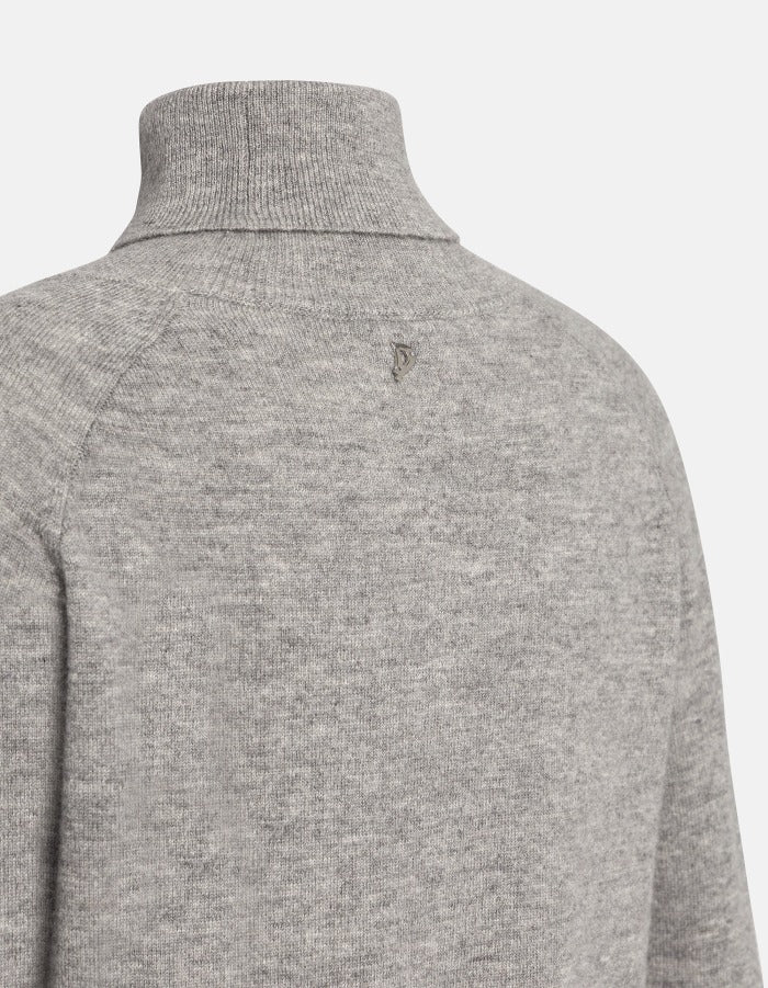 DONDUP Maglia Donna Dolcevita Lana Cashmere-Grigio