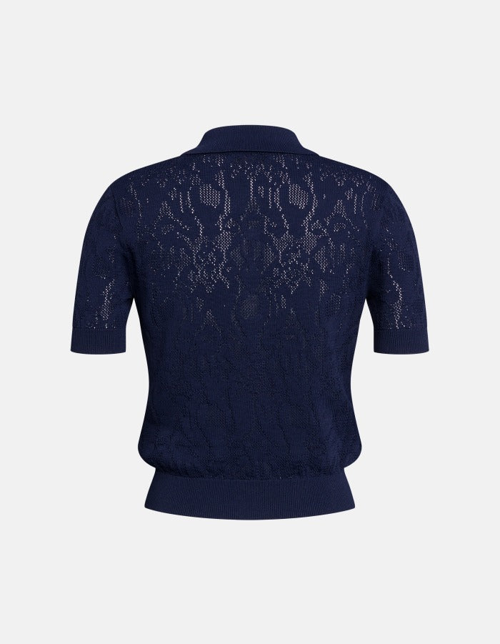 DONDUP Polo Donna Tricot Jacquard-Universo