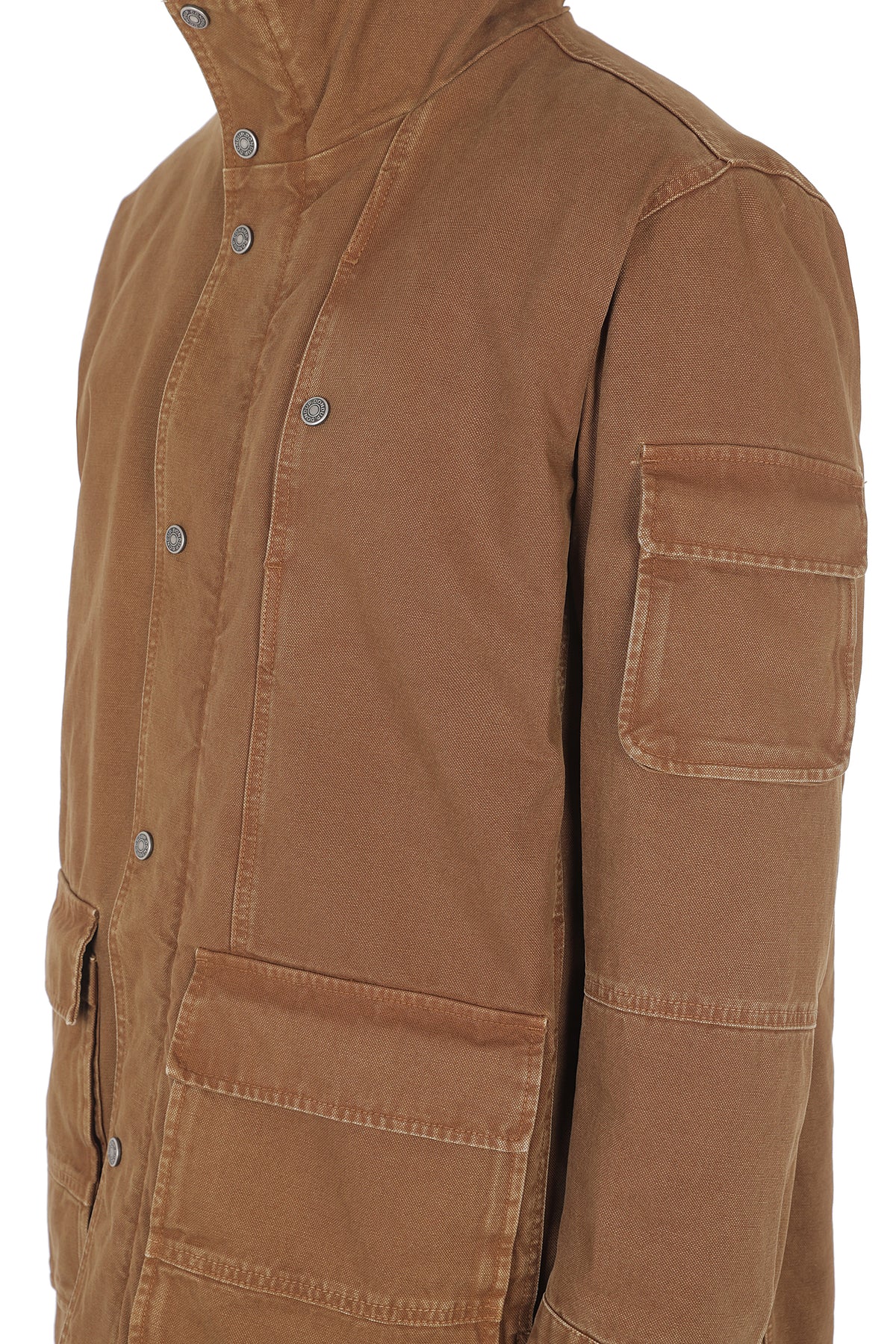 DONDUP Parka Uomo Canvas-Marrone