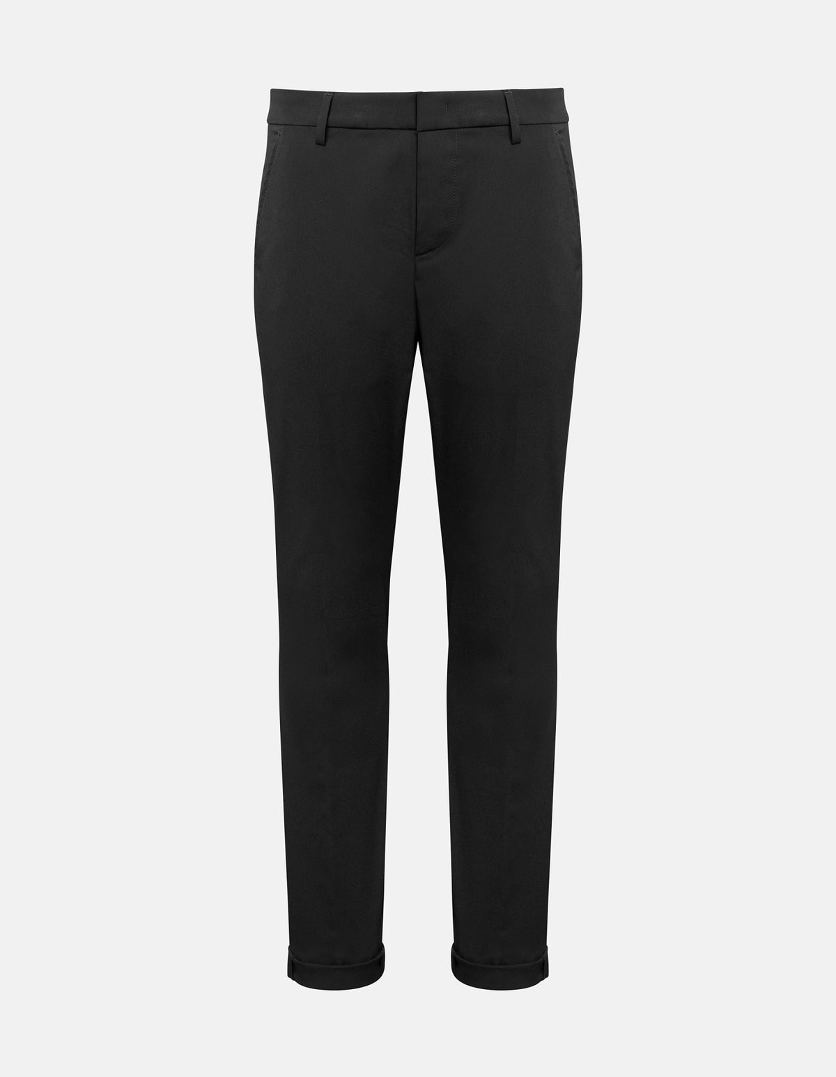 DONDUP Pantalone Uomo Gaubert Slim Gabardina-Nero