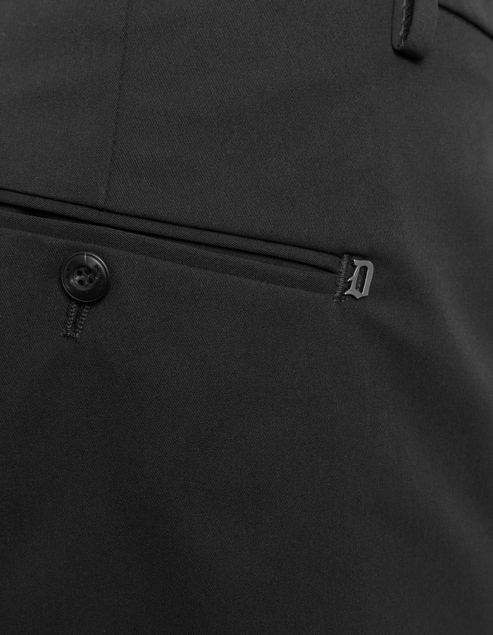 DONDUP Pantalone Uomo Gaubert Slim Gabardina-Nero