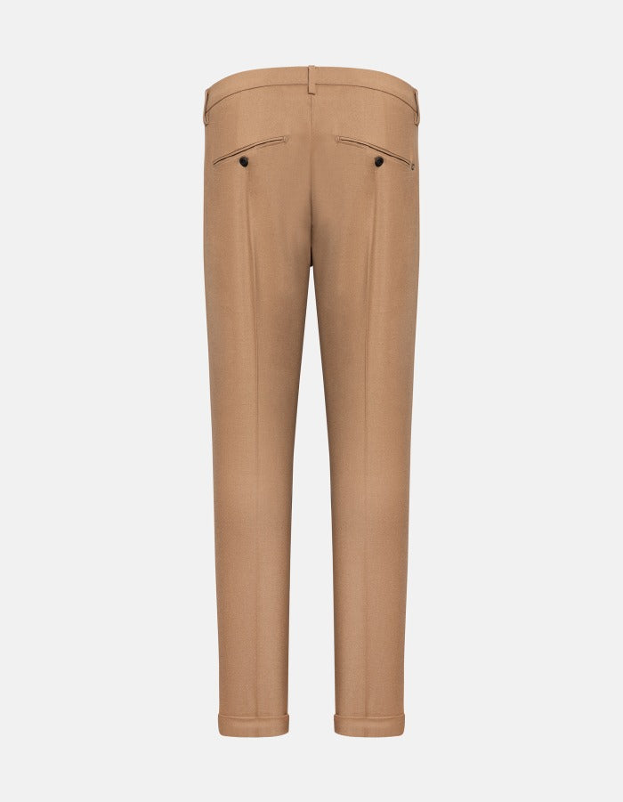 DONDUP Pantalone Uomo Gaubert Slim Flanella-Cammello