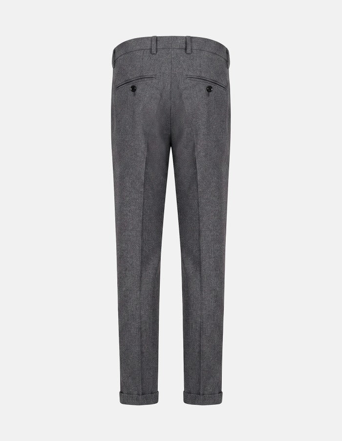 DONDUP Pantalone Uomo Gaubert Slim Flanella-Grigio