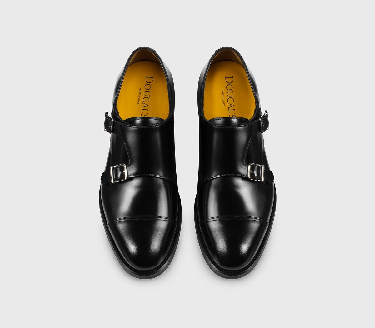 DOUCAL'S Scarpa Uomo Doppia Fibbia-Nero