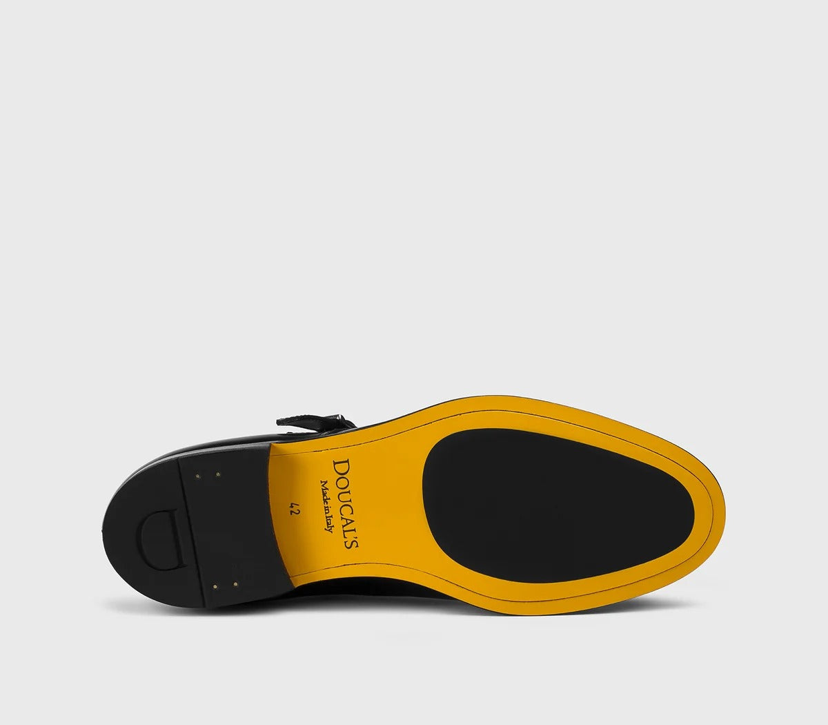 DOUCAL'S Scarpa Uomo Doppia Fibbia-Nero