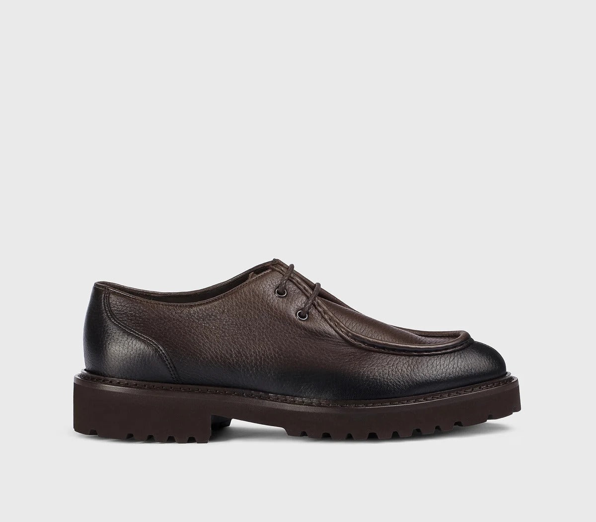 DOUCAL'S Scarpa Uomo Derby Pelle Cervo-Testa di Moro