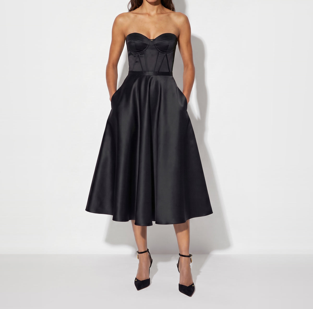 ELISABETTA FRANCHI Abito Gazar-Nero