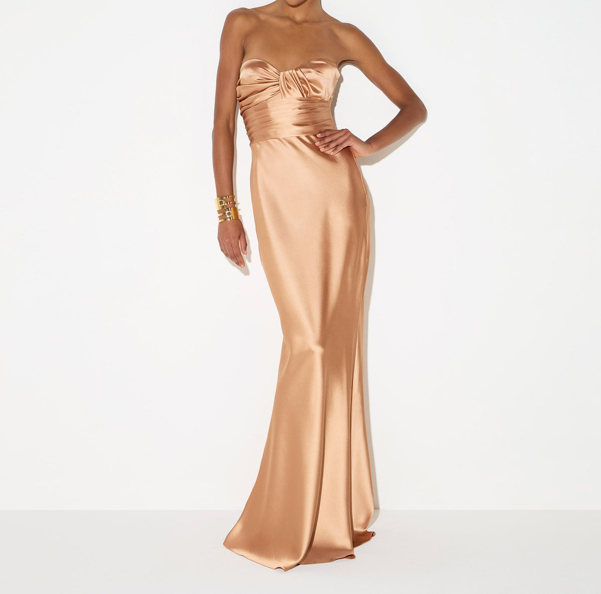 ELISABETTA FRANCHI Abito Red Carpet Raso-Suede