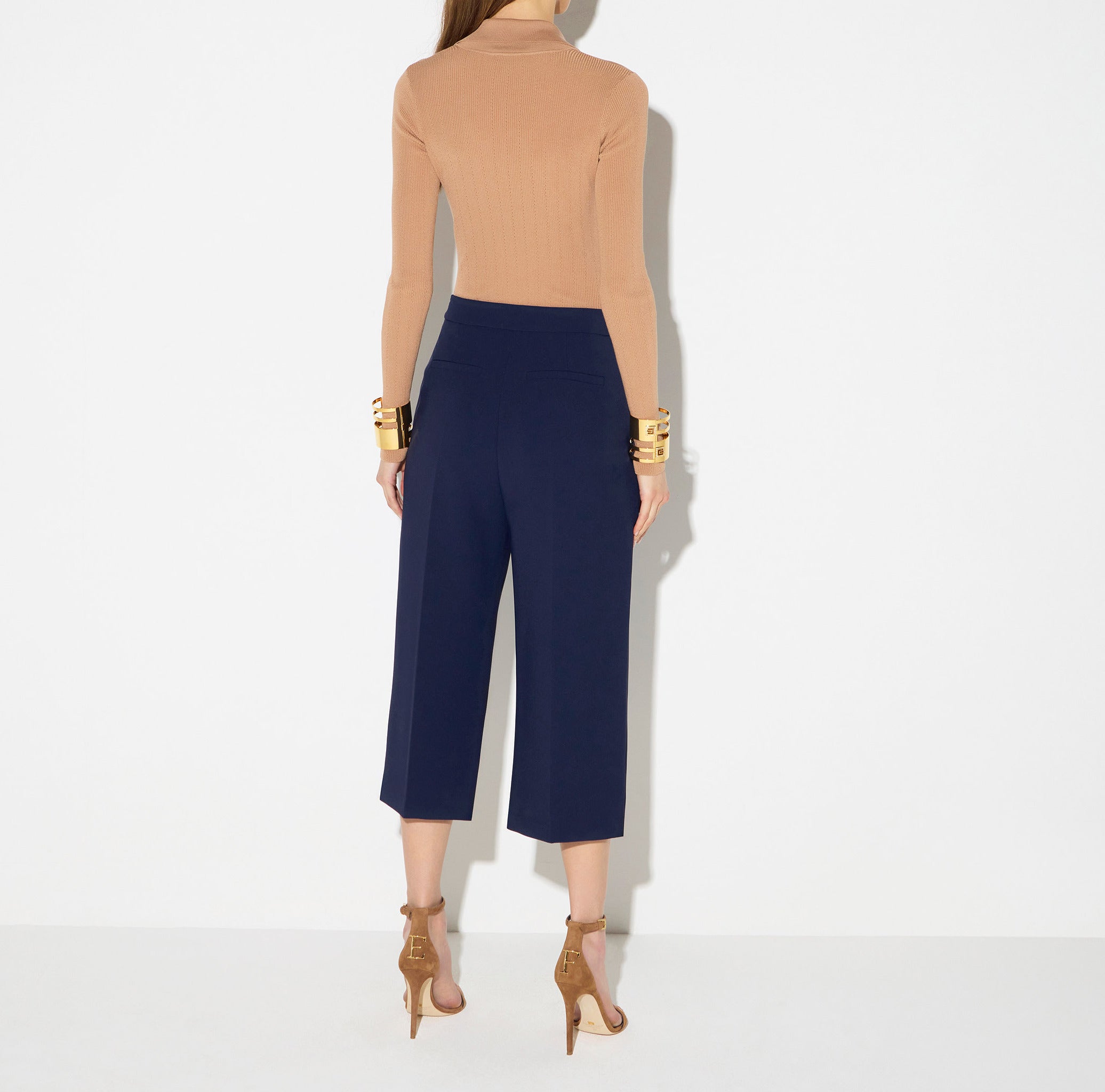 ELISABETTA FRANCHI Body Maglia Costine Ricami à Jour-Pelle