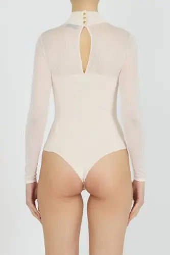 ELISABETTA FRANCHI BODY Maglia Tulle-Burro