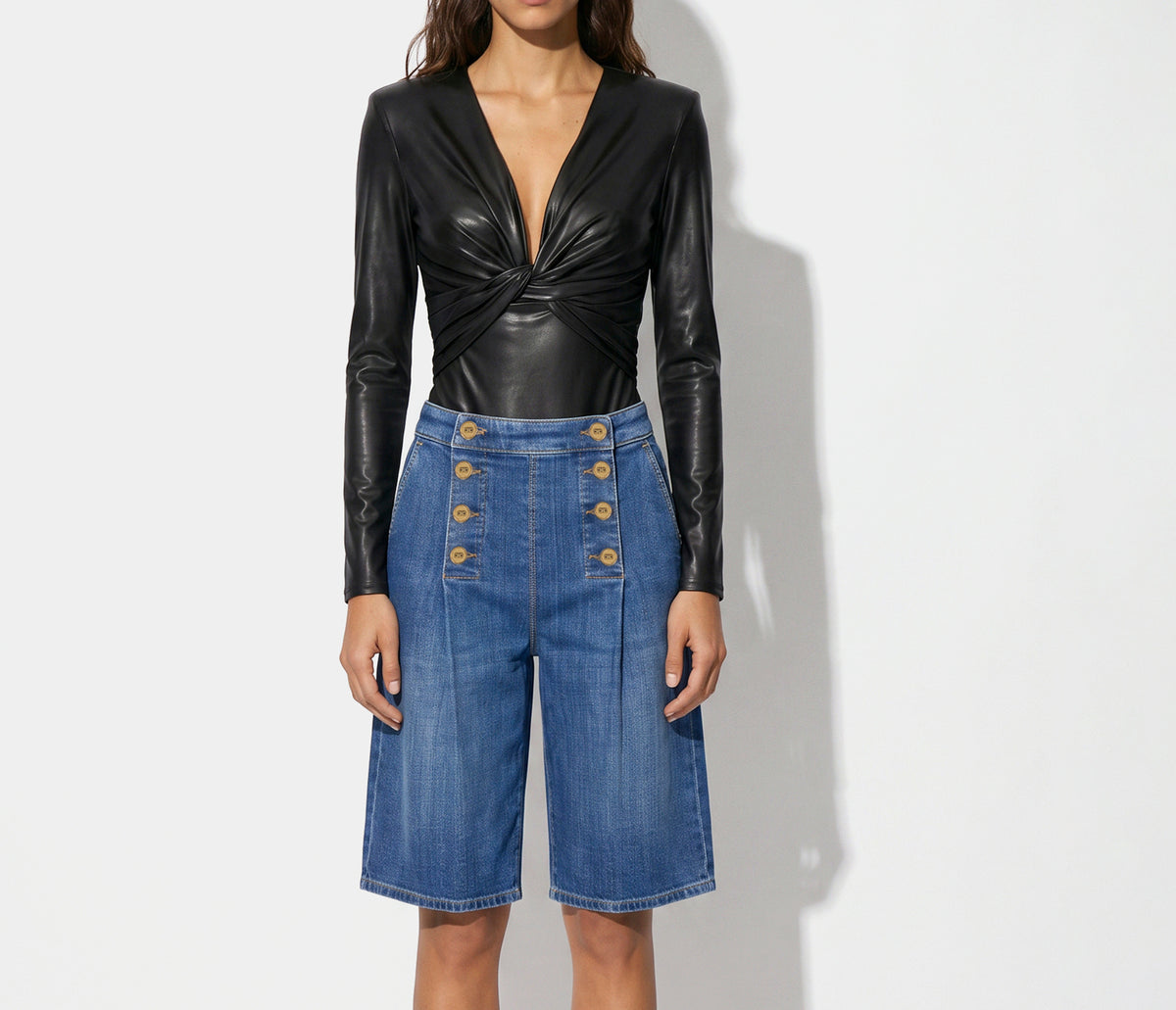 ELISABETTA FRANCHI Body Ecopelle Nodo-Nero