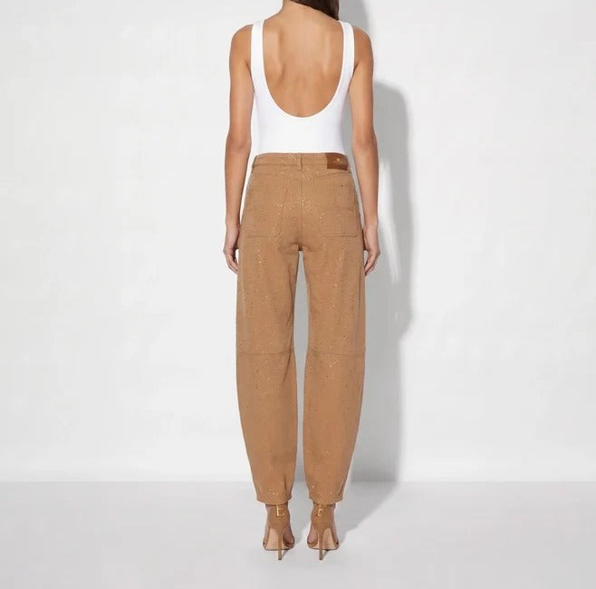 ELISABETTA FRANCHI Body jersey crêpe Logo Spalline-Avorio