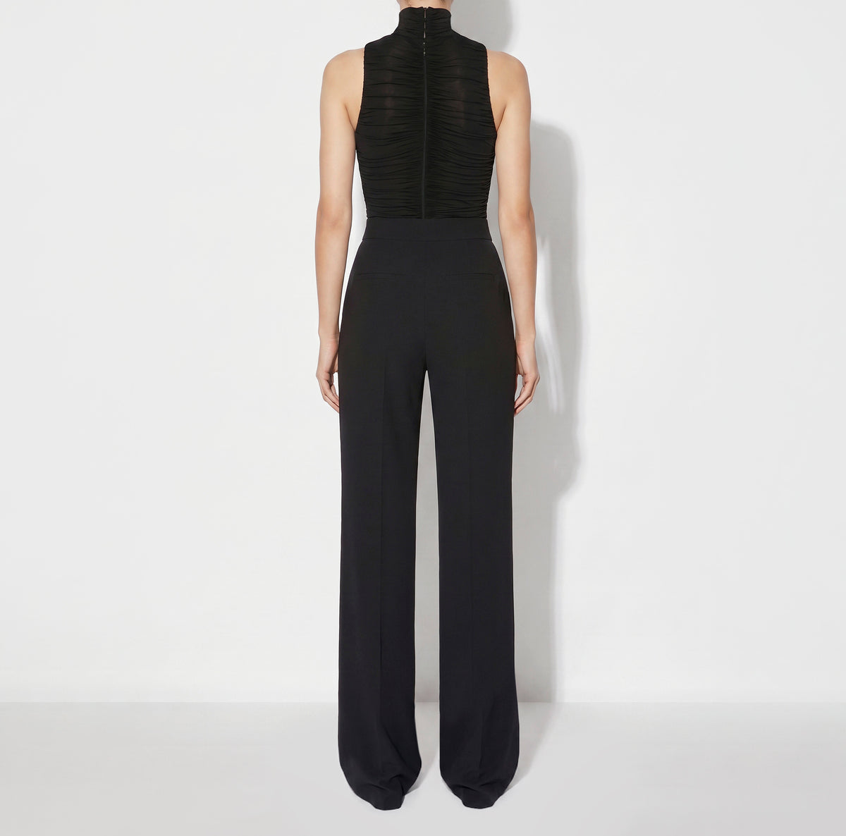 ELISABETTA FRANCHI Body Jersey Viscosa Drappeggiato Logo-Nero