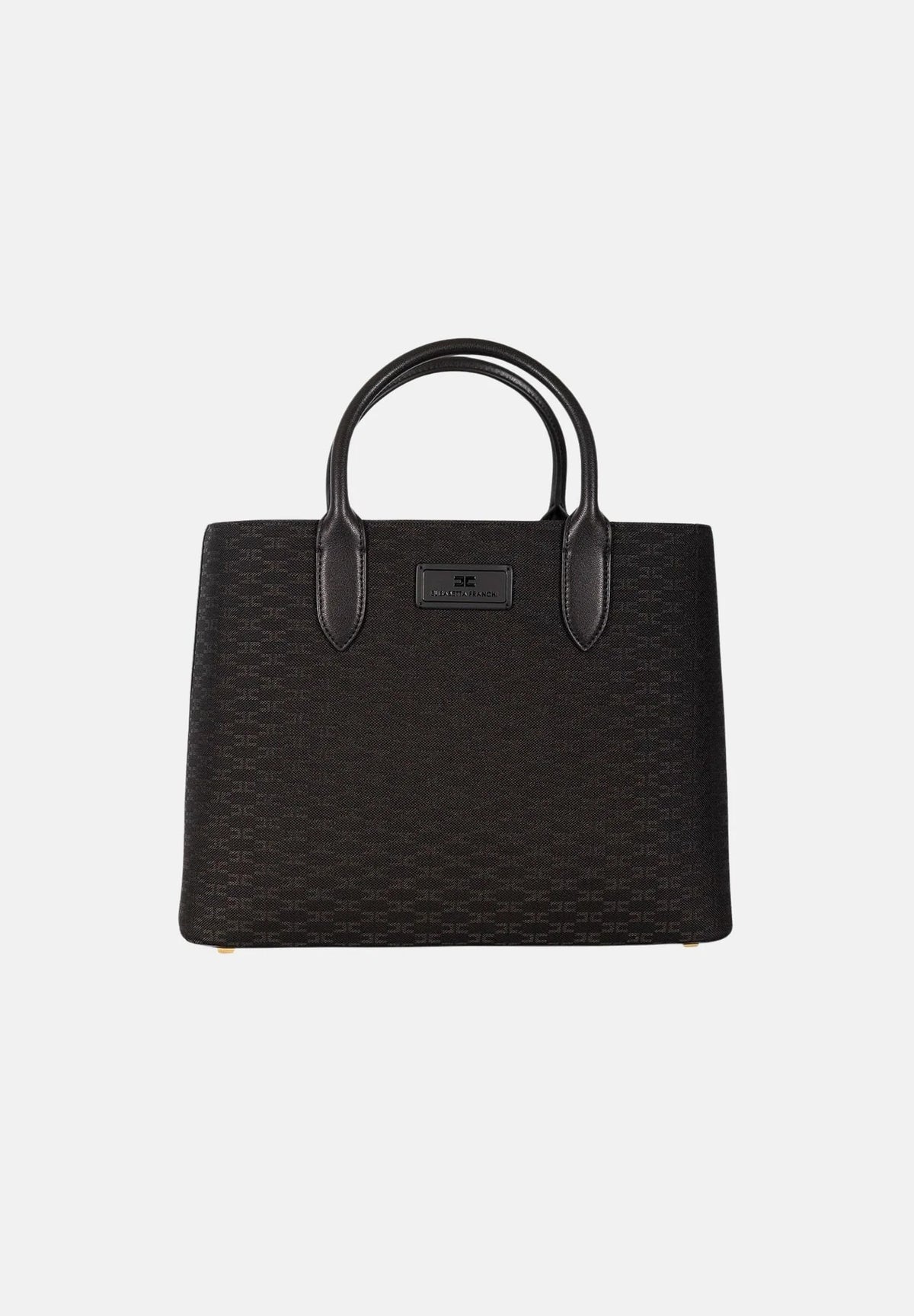ELISABETTA FRANCHI Borsa Jacquard Monogram-Nero