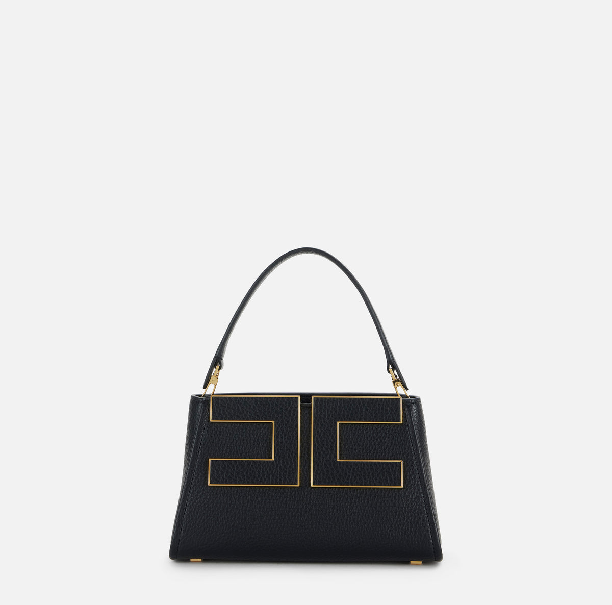 ELISABETTA FRANCHI Borsa a Mano Ecopelle Logo-Nero