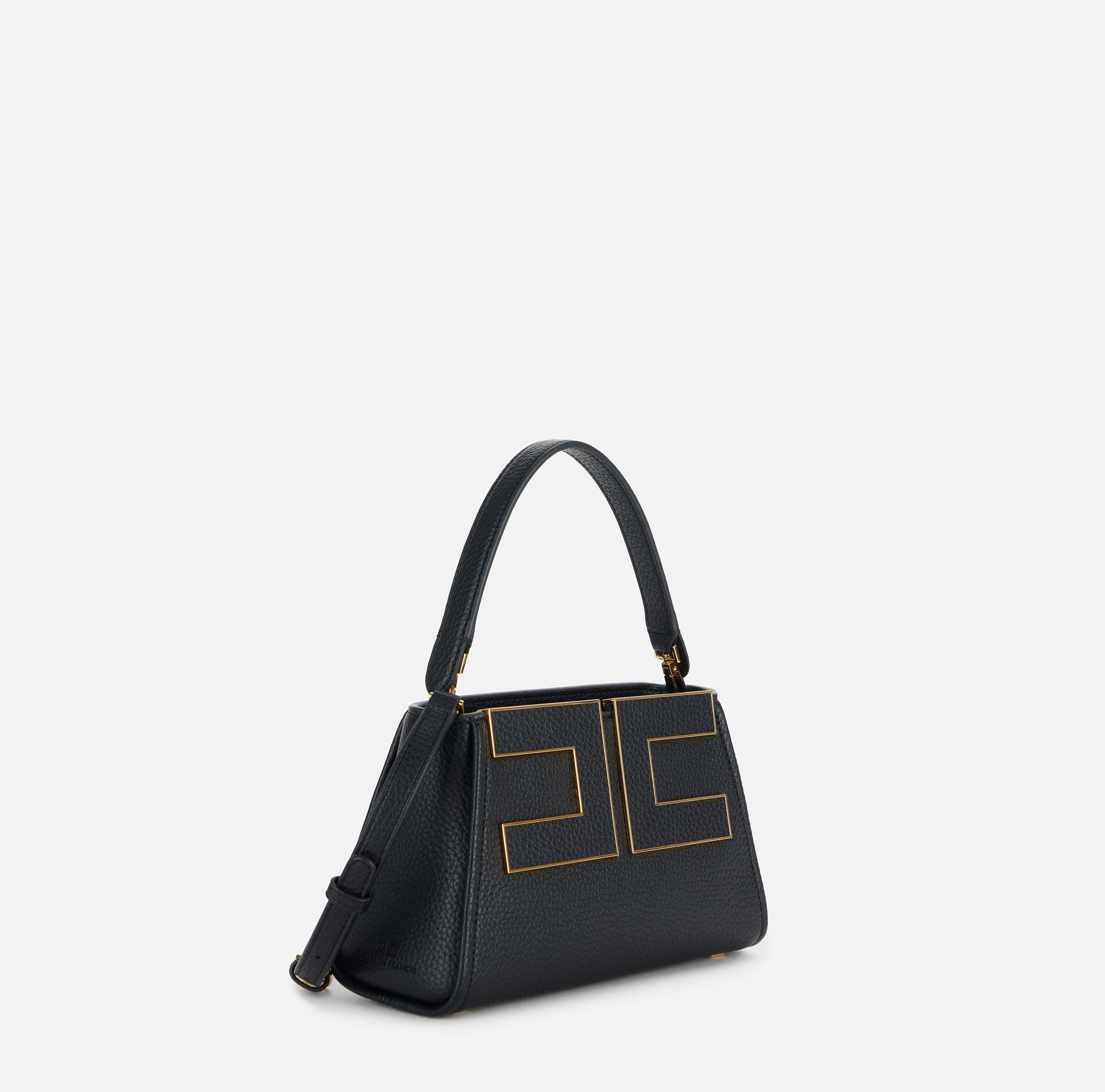 ELISABETTA FRANCHI Borsa a Mano Ecopelle Logo-Nero