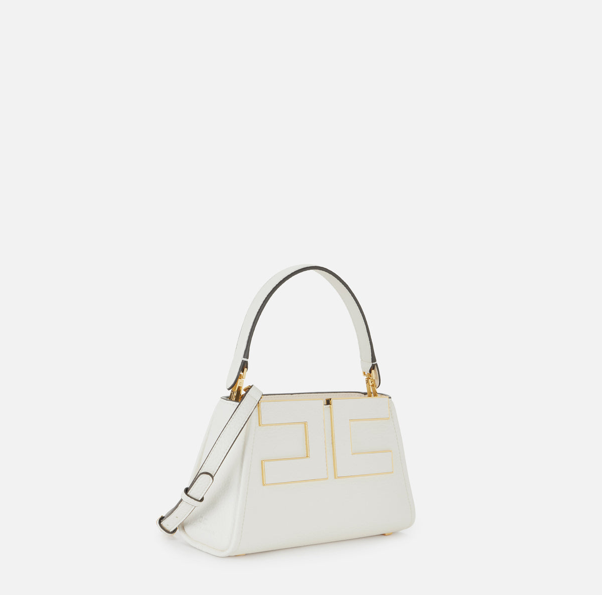 ELISABETTA FRANCHI Borsa a Mano Ecopelle Logo-Burro