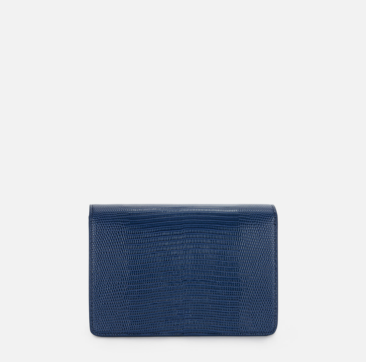 ELISABETTA FRANCHI Borsa Tracolla Ecopelle Logo Stampa Lucertola-Blu Notte